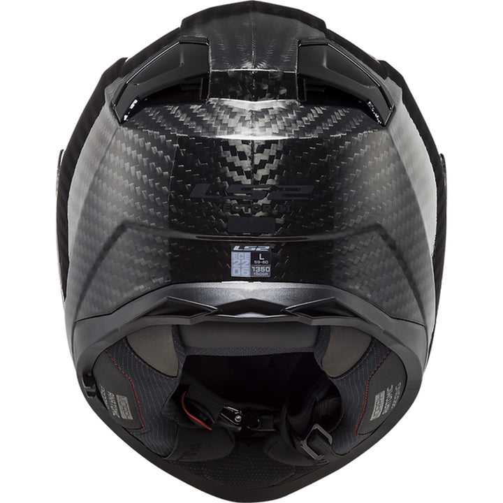 LS2 Helmets Citation II Carbon Helmet Gloss Carbon - Rear View
