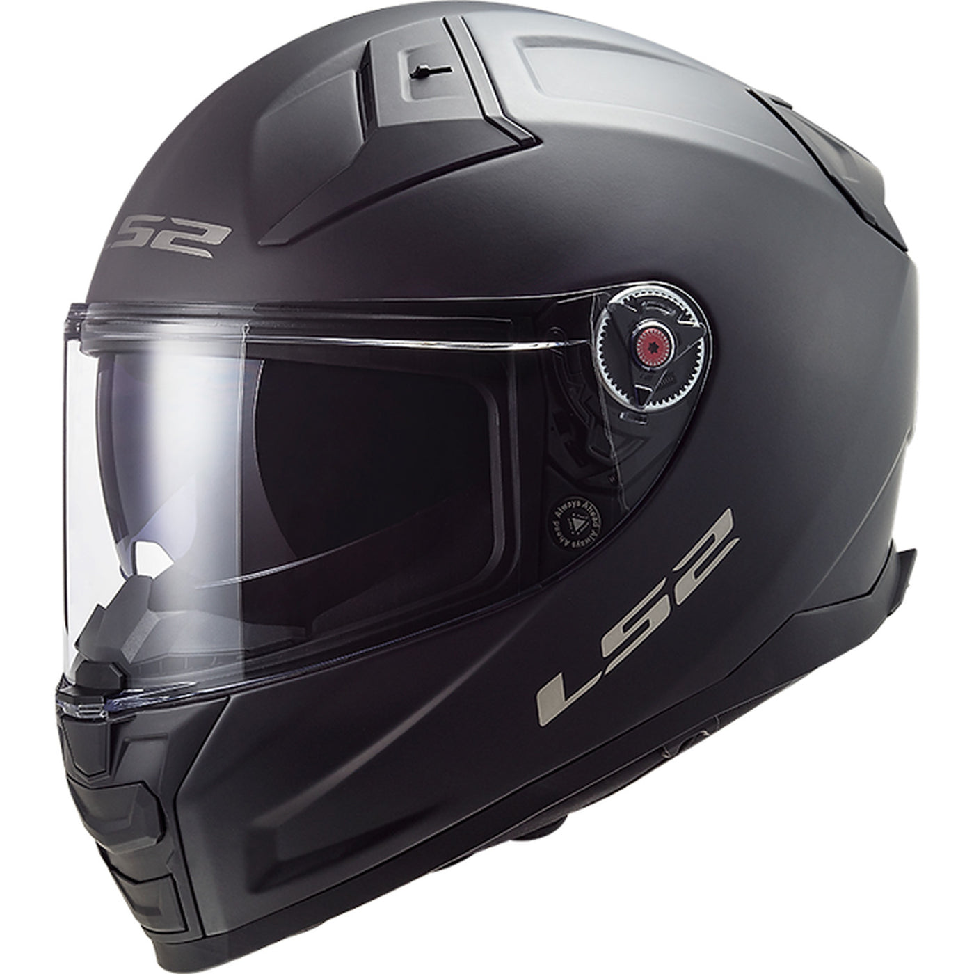 LS2 Helmets Citation II Solid Helmet Matte Black - Front Side View