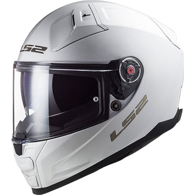 LS2 Helmets Citation II Solid Helmet Gloss White - Front Side View