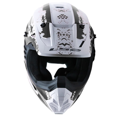 LS2 Helmets Coz Hyde Helmet Black/White - Front View