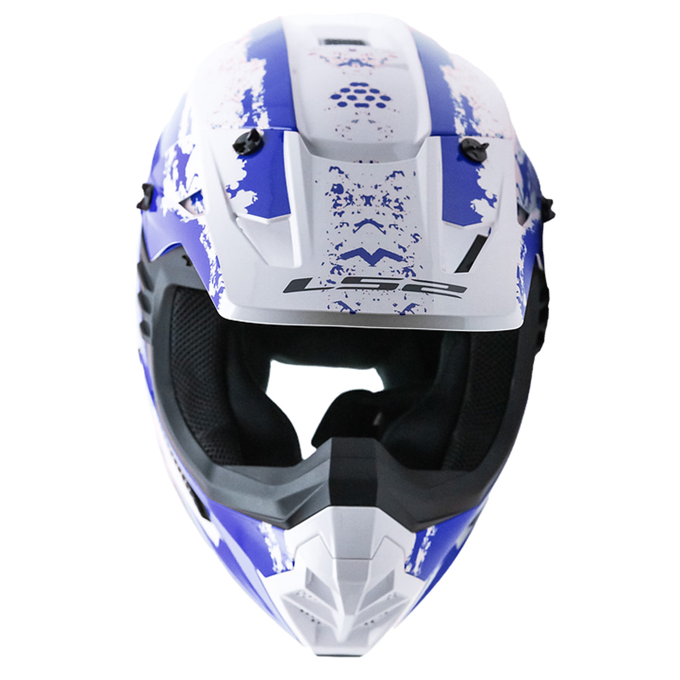 LS2 Helmets Coz Hyde Helmet Blue/White - Front View