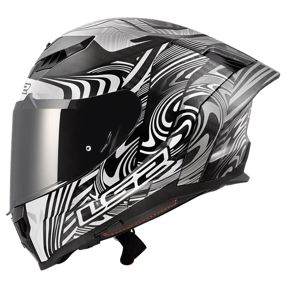 LS2 Helmets Dragon Enthum Helmet Gloss Silver - Side View