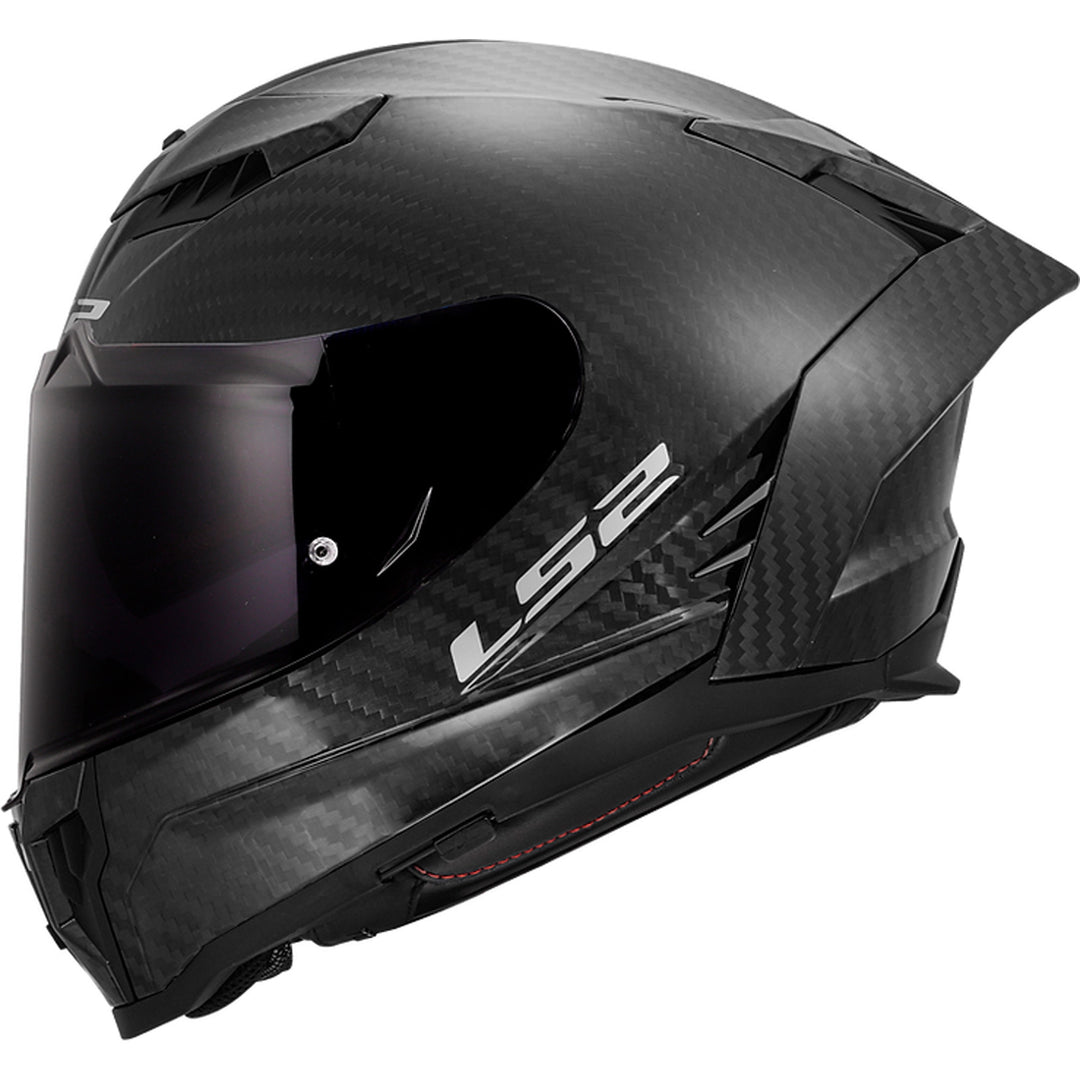 LS2 Helmets Dragon Solid Carbon Helmet Gloss Carbon - Left Side View