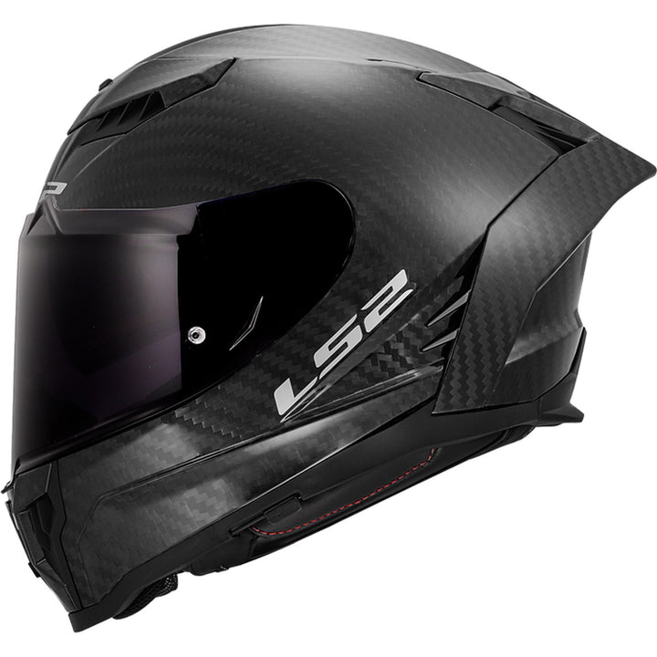 LS2 Helmets Dragon Solid Carbon Helmet Gloss Carbon - Left Side View