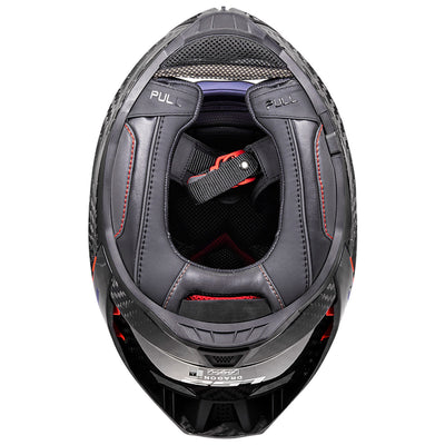 LS2 Helmets Dragon Solid Carbon Helmet Gloss Carbon - Bottom Up View