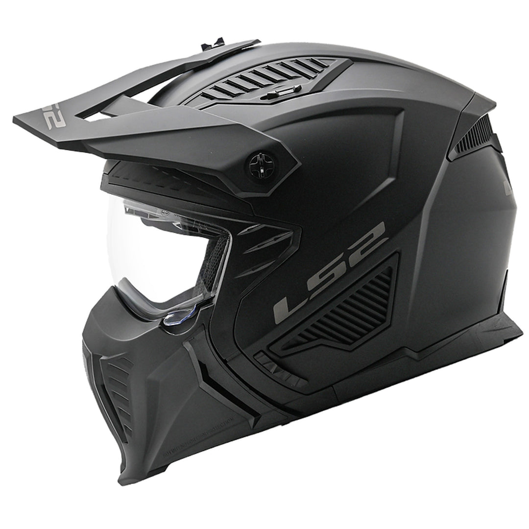 LS2 Helmets Drifter Solid Helmet Matte Black - Left Side View