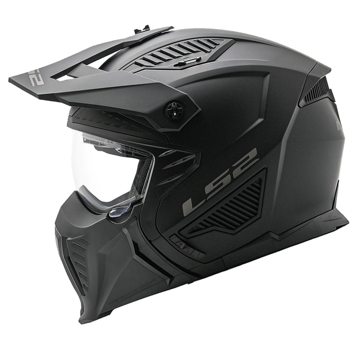 LS2 Helmets Drifter Solid Helmet Matte Black - Left Side View