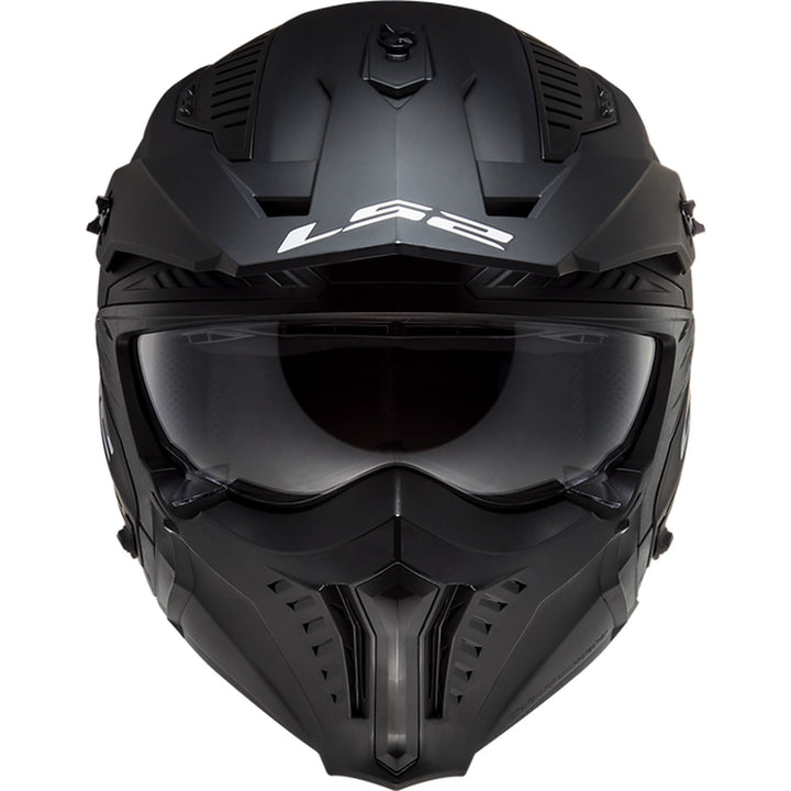 LS2 Helmets Drifter Solid Helmet Matte Black - Front View
