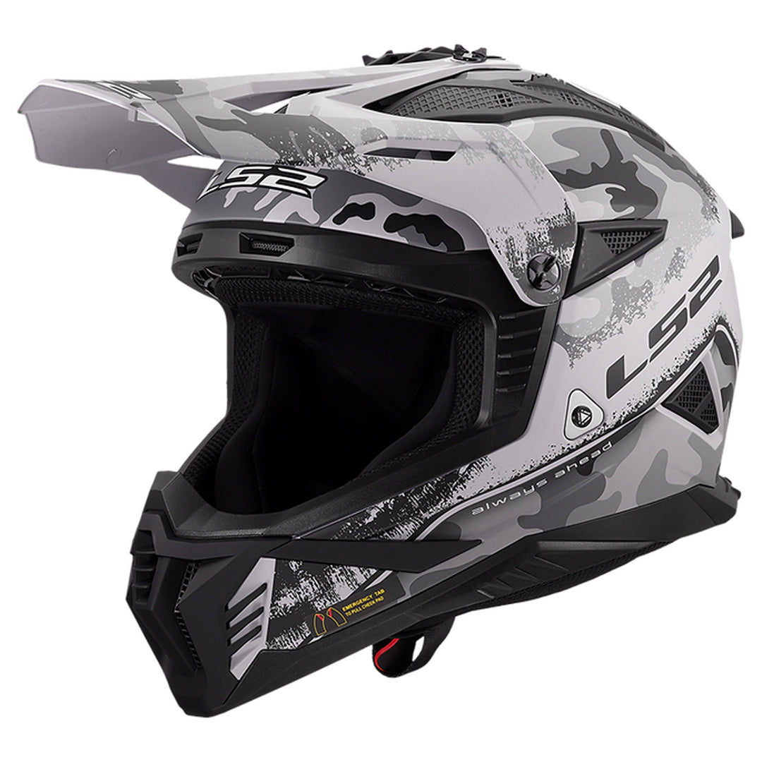 LS2 Helmets Gate II Carbine Helmet Matte Tonal Gray/Black - Front Left Side View