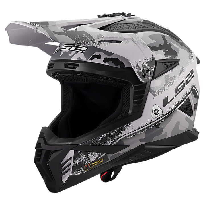 LS2 Helmets Gate II Carbine Helmet Matte Tonal Gray/Black - Front Left Side View