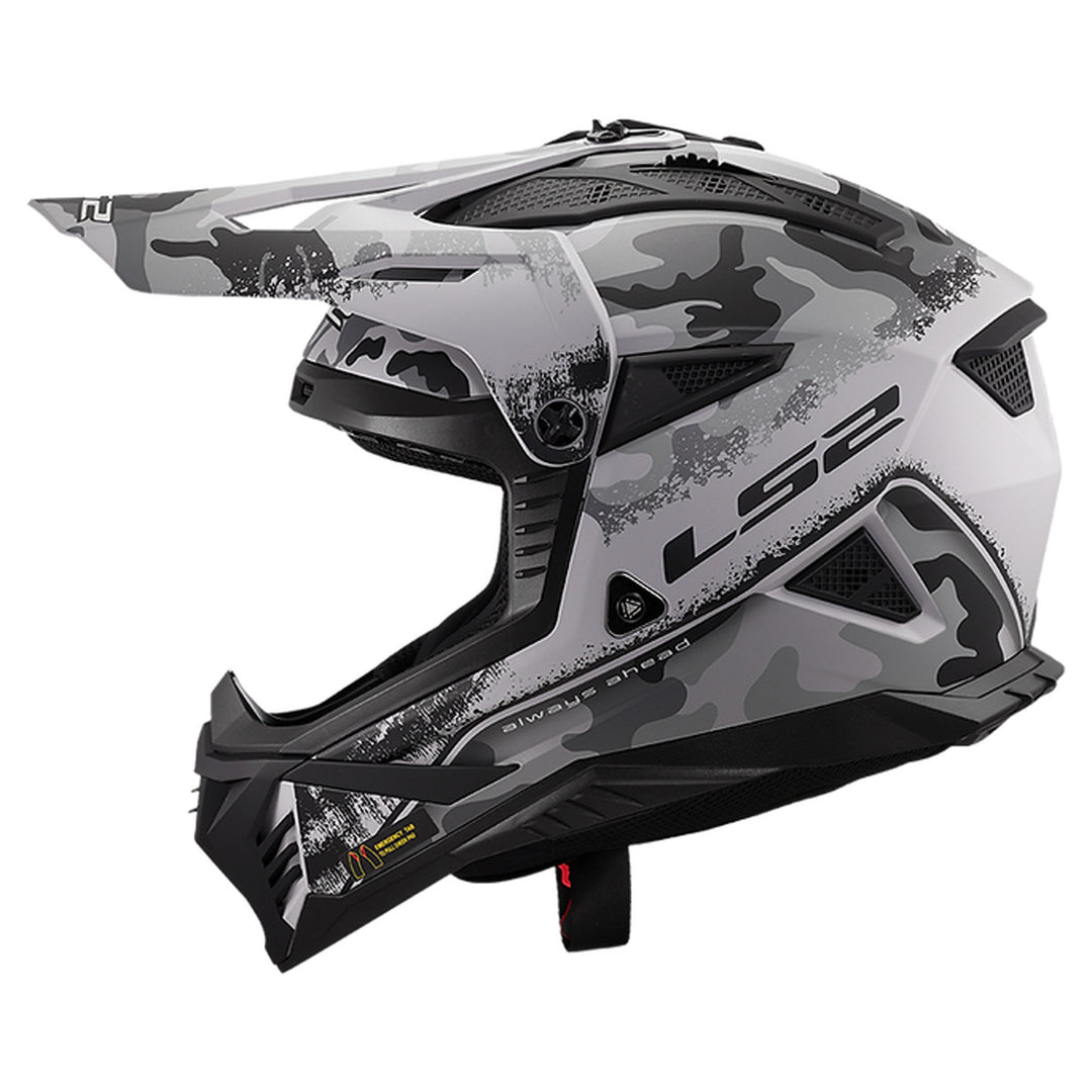 LS2 Helmets Gate II Carbine Helmet Matte Tonal Gray/Black - Left Side View