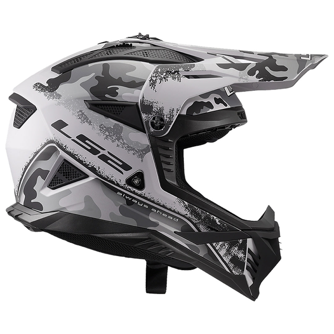 LS2 Helmets Gate II Carbine Helmet Matte Tonal Gray/Black - Right Side View
