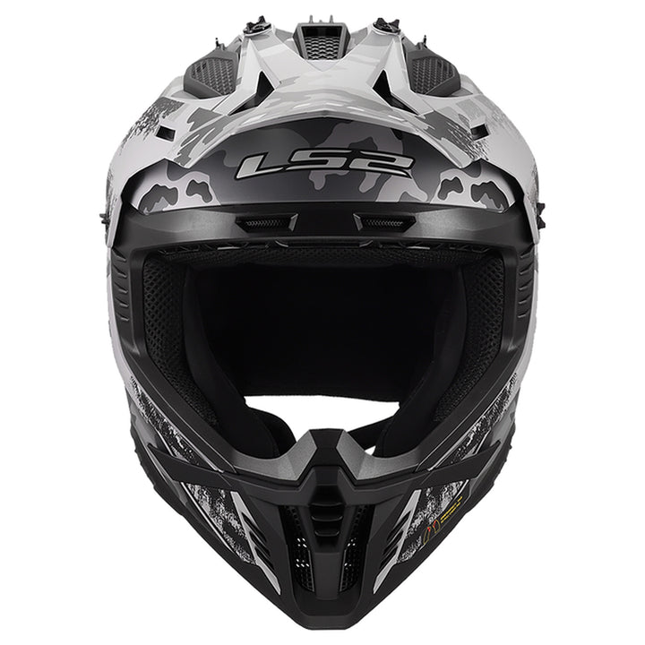 LS2 Helmets Gate II Carbine Helmet Matte Tonal Gray/Black - Front View