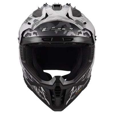 LS2 Helmets Gate II Carbine Helmet Matte Tonal Gray/Black - Front View