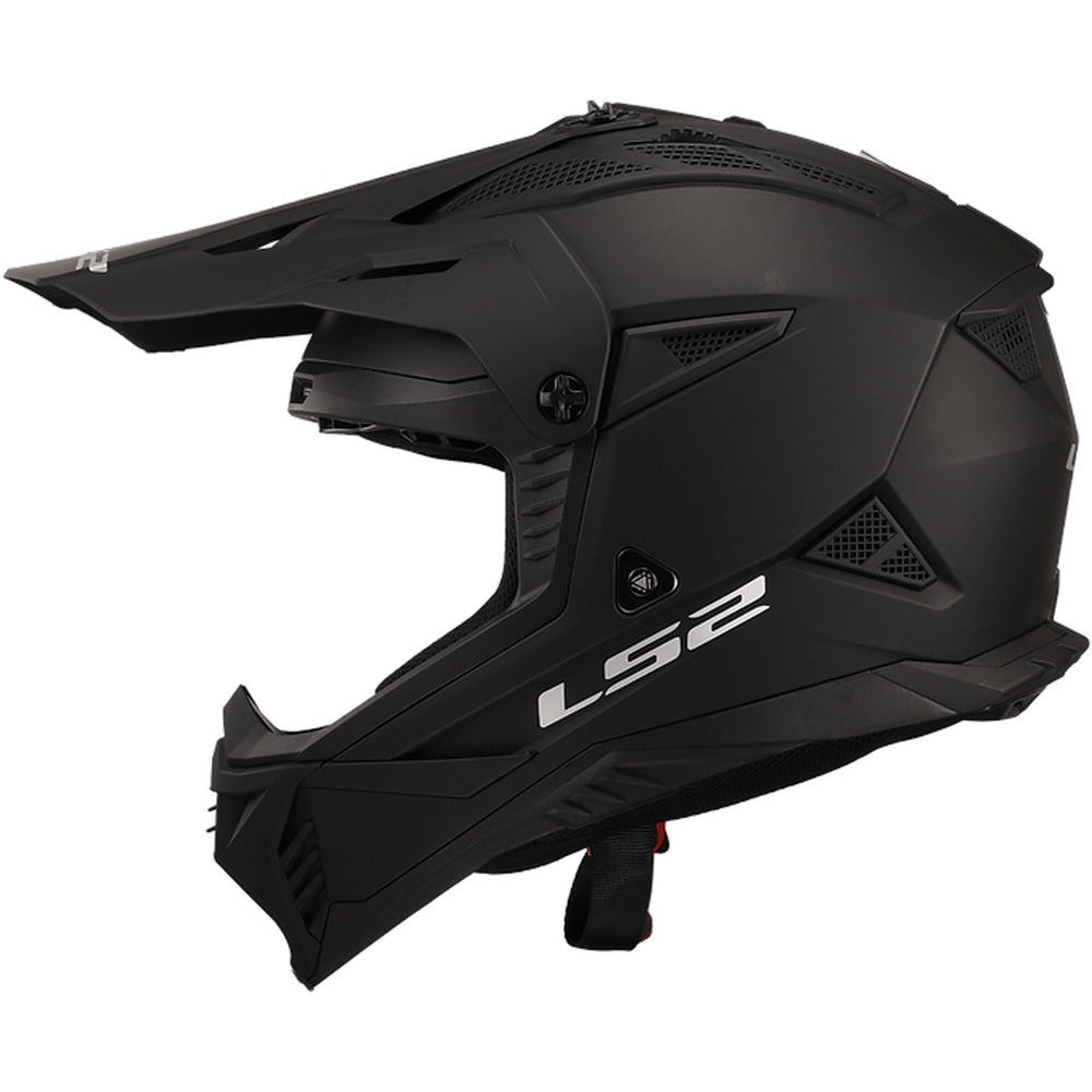 LS2 Helmets Gate II Solid Helmet Matte Black - Left Side View