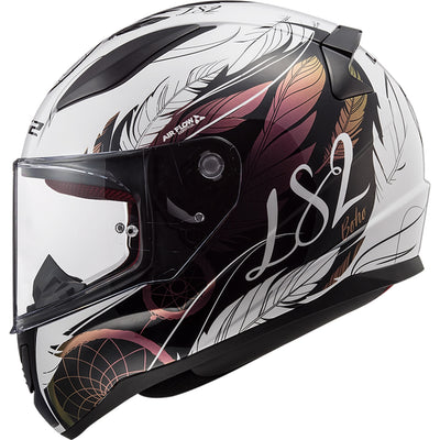 LS2 Helmets Rapid II Dream Catcher Helmet Gloss Chameleon/White - Left Side View