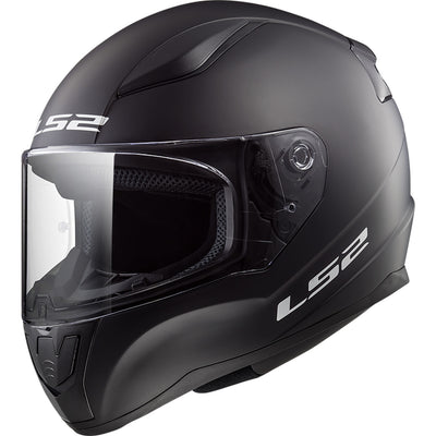 LS2 Helmets Rapid II Solid Helmet Matte Black - Front Left Side View