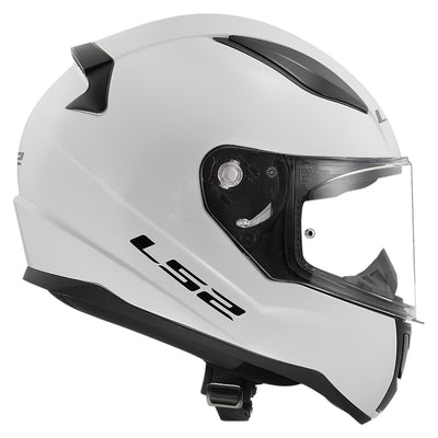 LS2 Helmets Rapid II Solid Helmet Gloss White - Right Side View