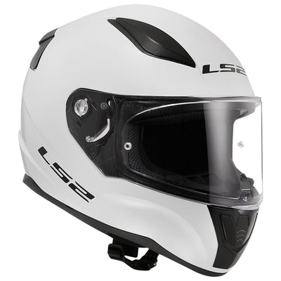 LS2 Helmets Rapid II Solid Helmet Gloss White - Front Right Side View