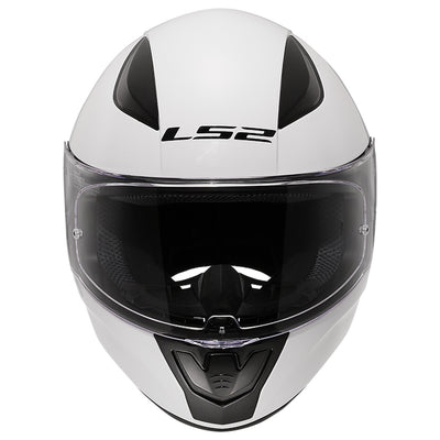 LS2 Helmets Rapid II Solid Helmet Gloss White - Front View