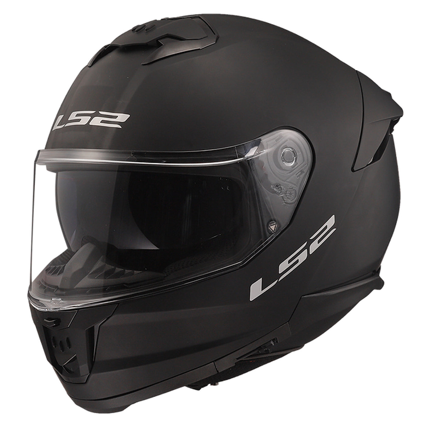 LS2 Helmets Stream II Solid Helmet Matte Black - Front Left Side View