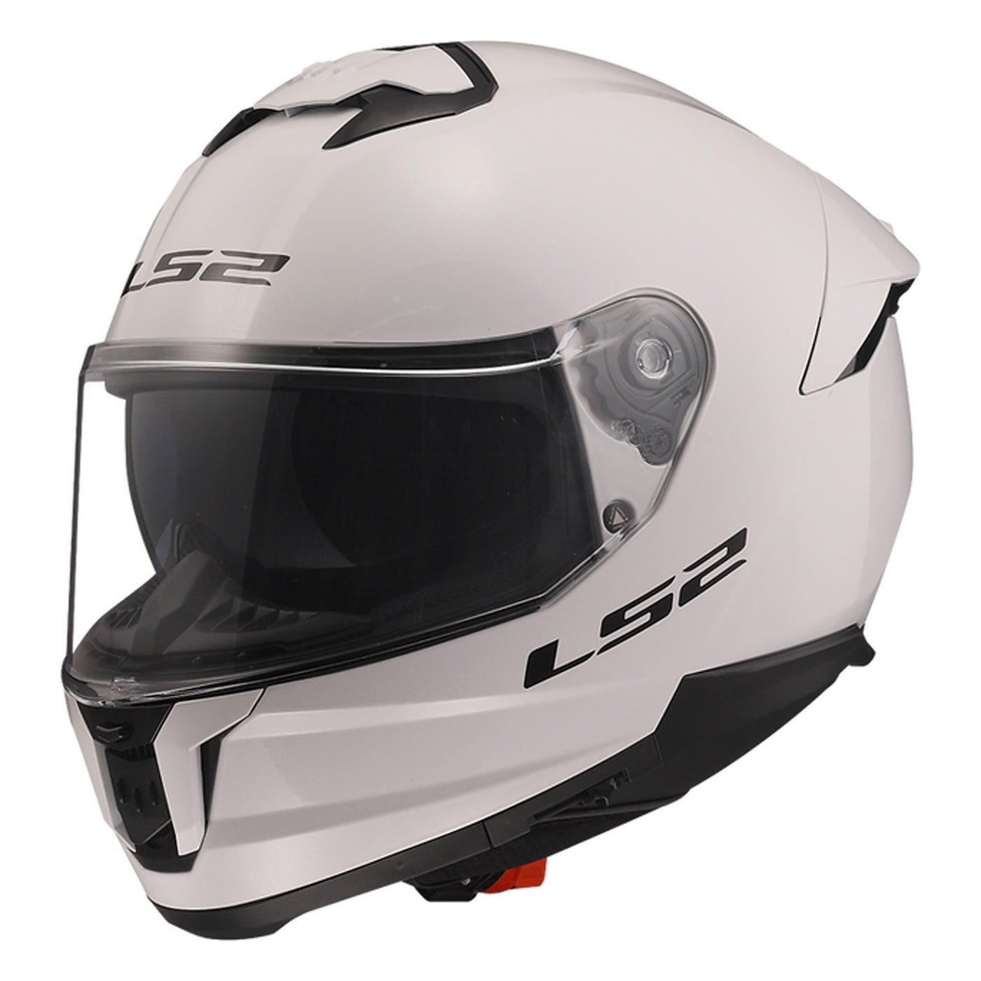 LS2 Helmets Stream II Solid Helmet Gloss White - Front Left Side View