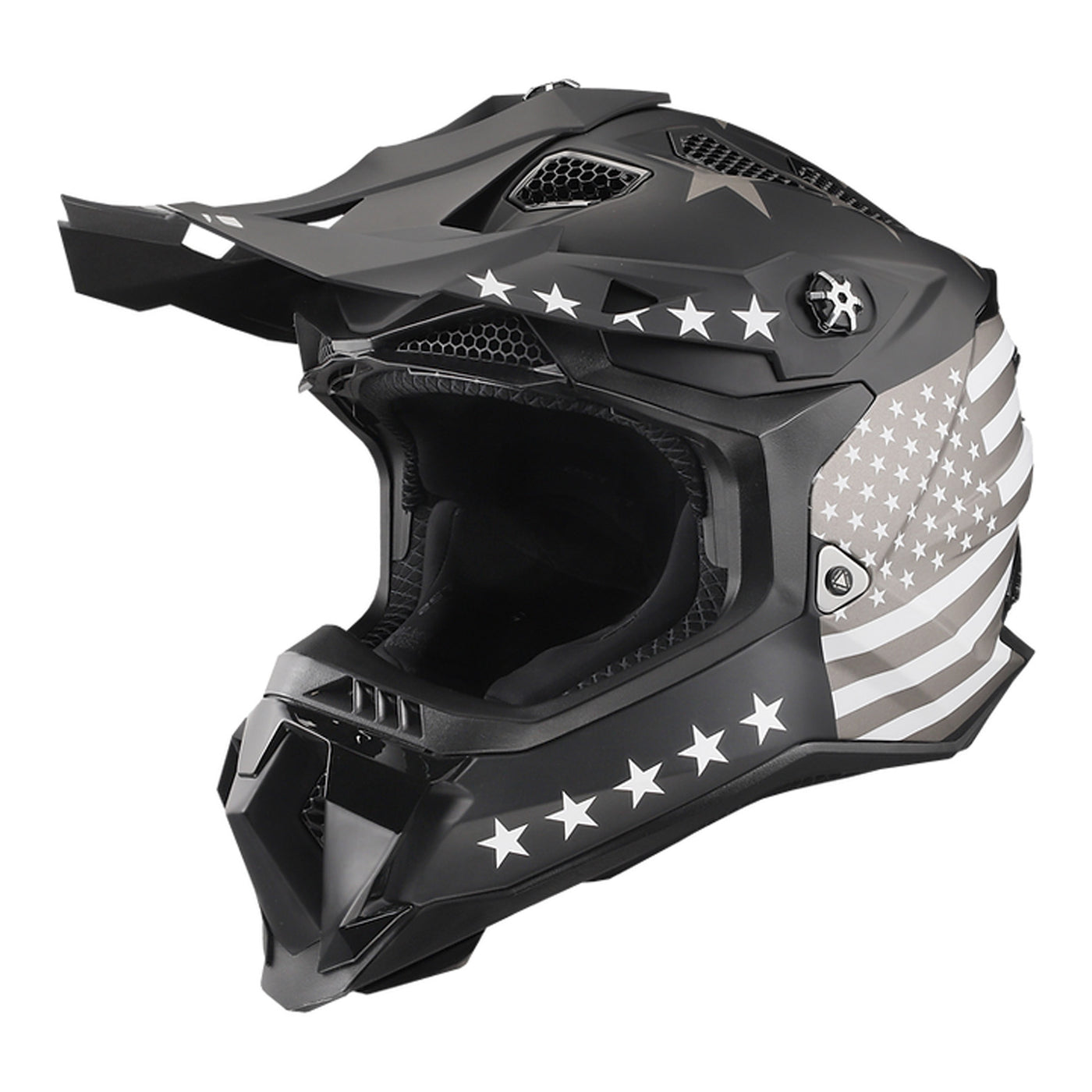 LS2 Helmets Subverter EVO 76 Helmet Matte Black/White/Gray - Front Left Side View