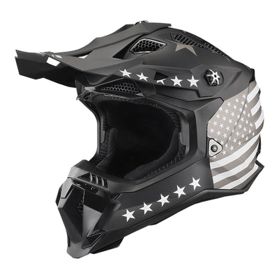 LS2 Helmets Subverter EVO 76 Helmet Matte Black/White/Gray - Front Left Side View