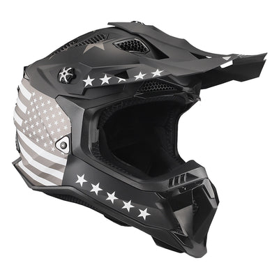 LS2 Helmets Subverter EVO 76 Helmet Matte Black/White/Gray - Front Right Side View