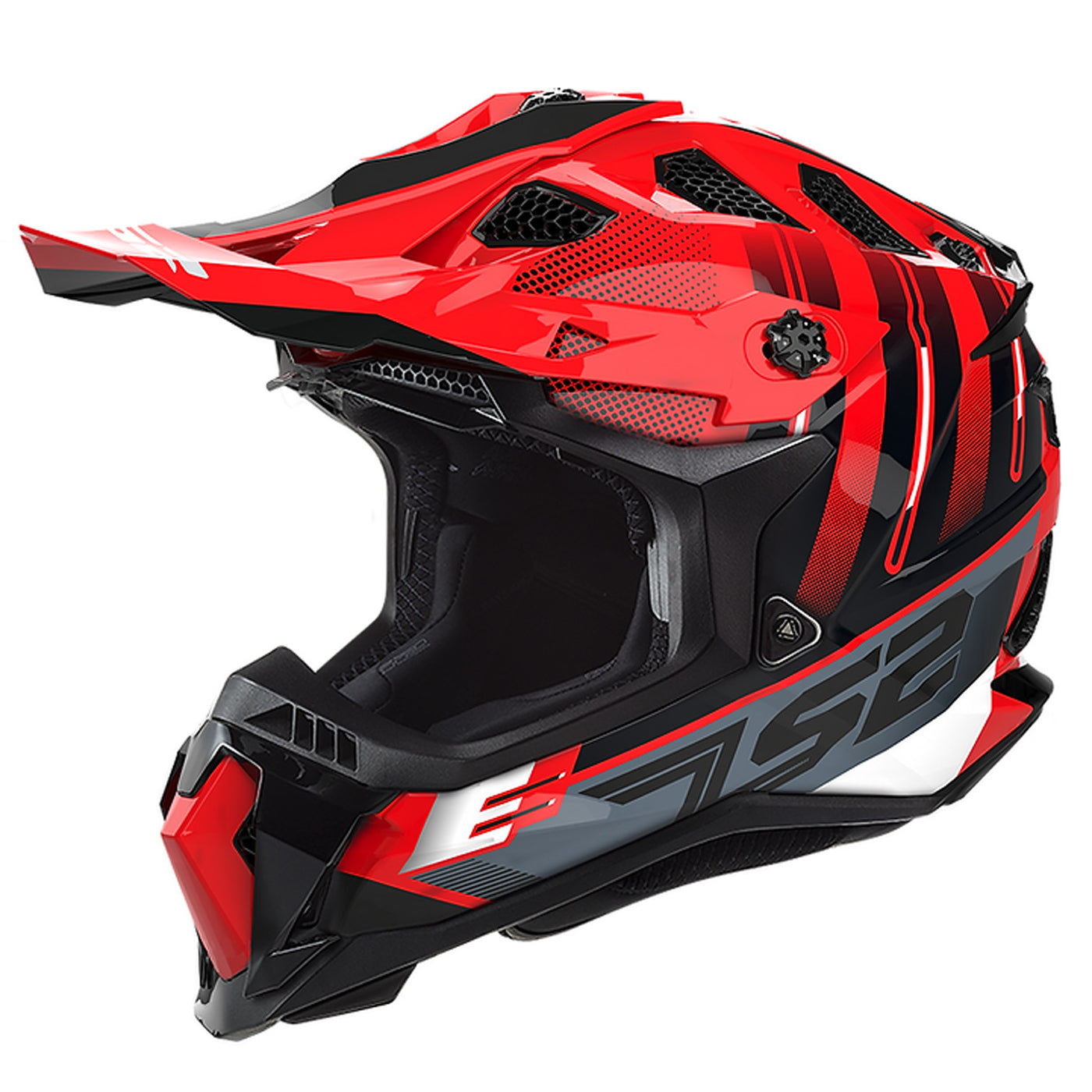 LS2 Helmets Subverter EVO Shadow Helmet Gloss Red/Black - Front Side View