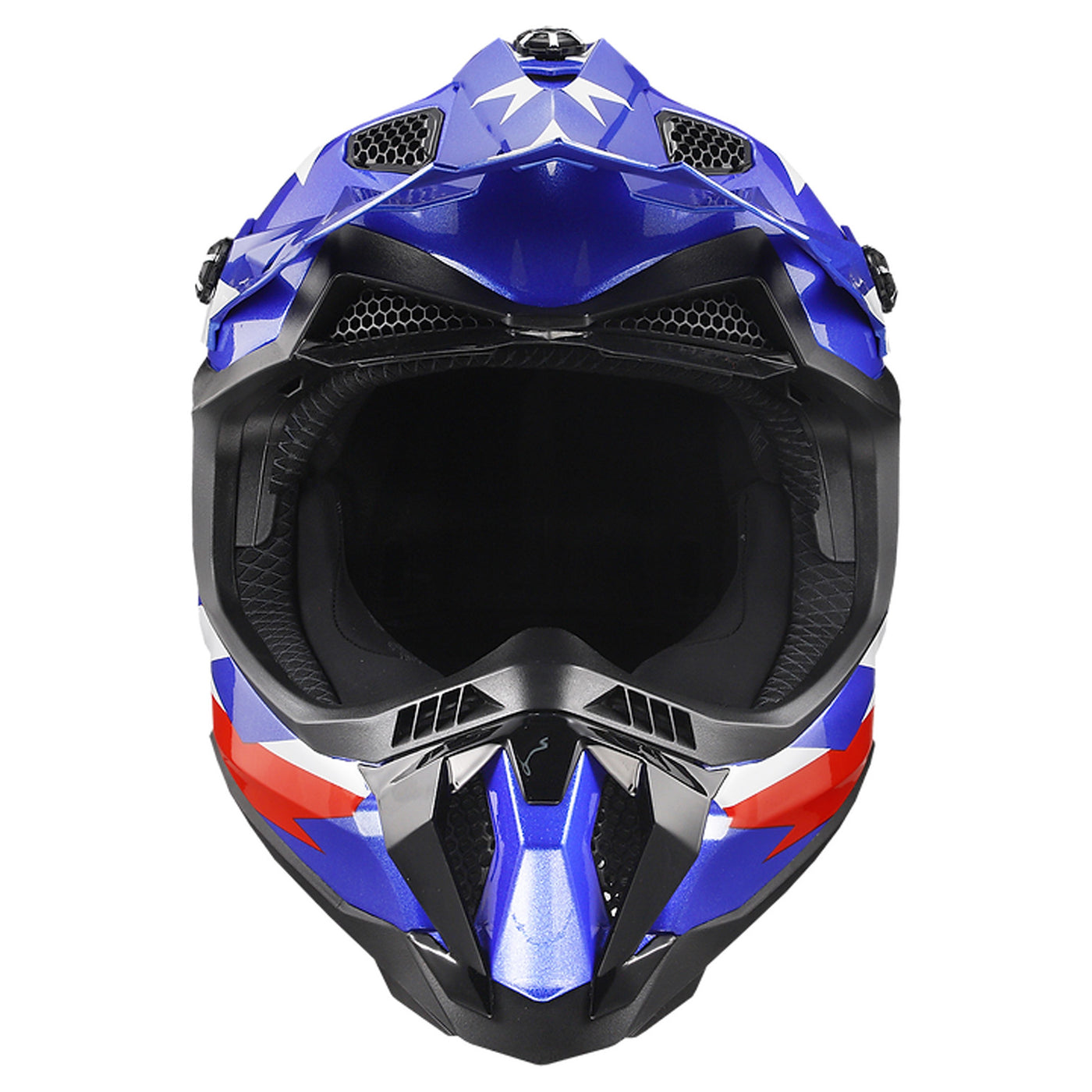 LS2 Helmets Subverter EVO United Helmet Gloss Red/White/Blue - Front View