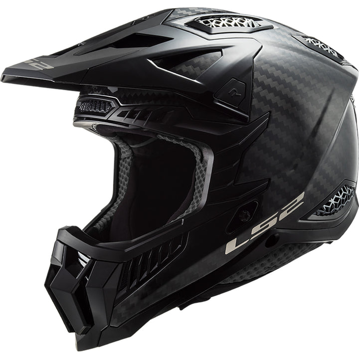 LS2 Helmets X-Force Carbon Solid Helmet Matte Carbon - Front Left Side View