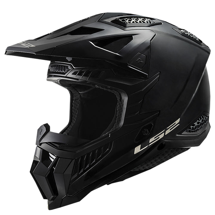 LS2 Helmets X-Force Solid Helmet Matte Black - Front Side View