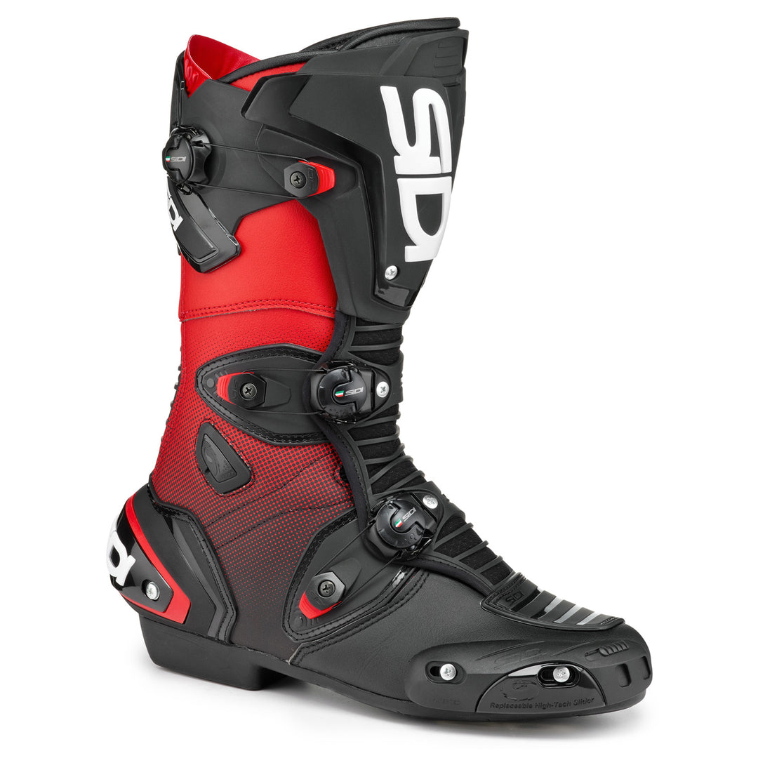 Sidi Mag-1 Boots Black/Red - Front Side View