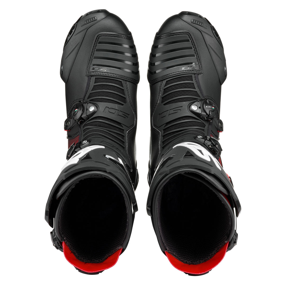 Sidi Mag-1 Boots Black/Red - Top Down View of Pair