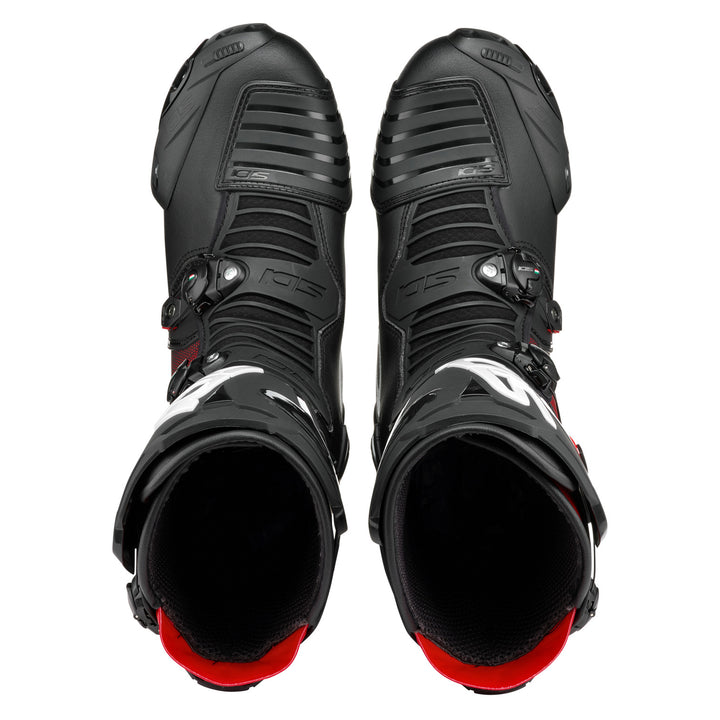 Sidi Mag-1 Boots Black/Red - Top Down View of Pair