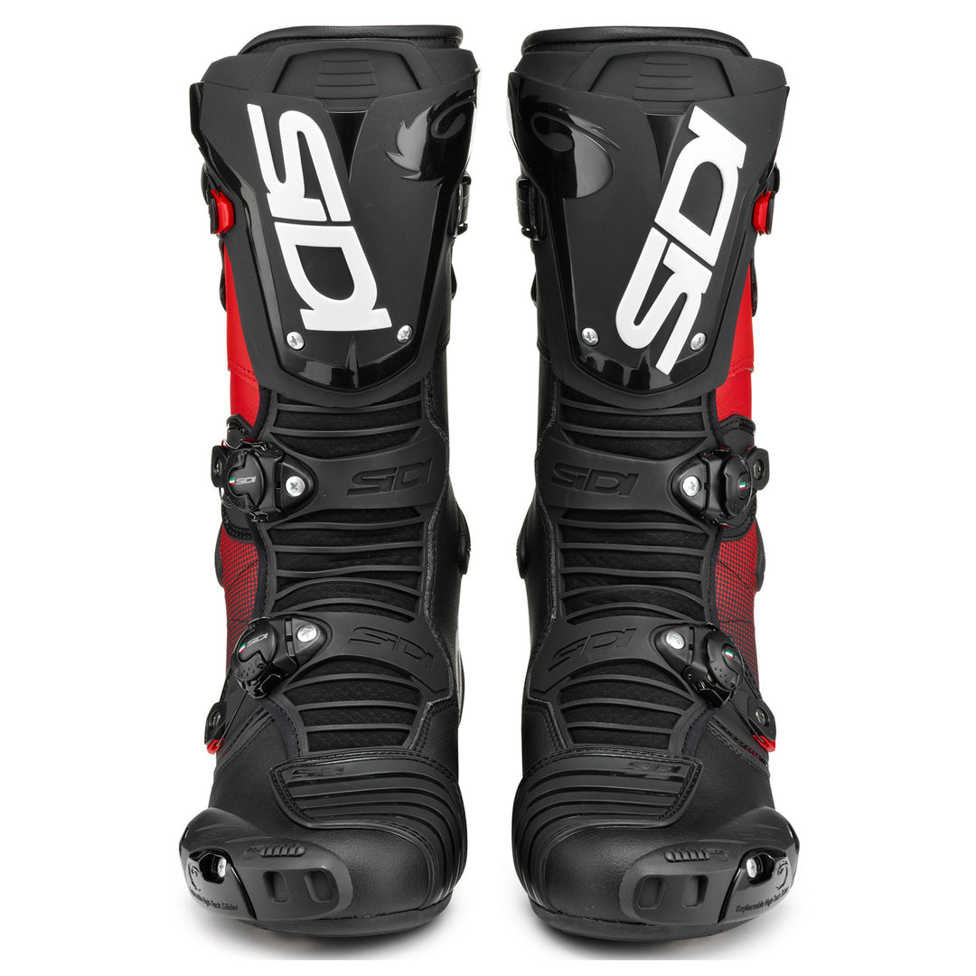 Sidi Mag-1 Boots Black/Red - Front View of Pair