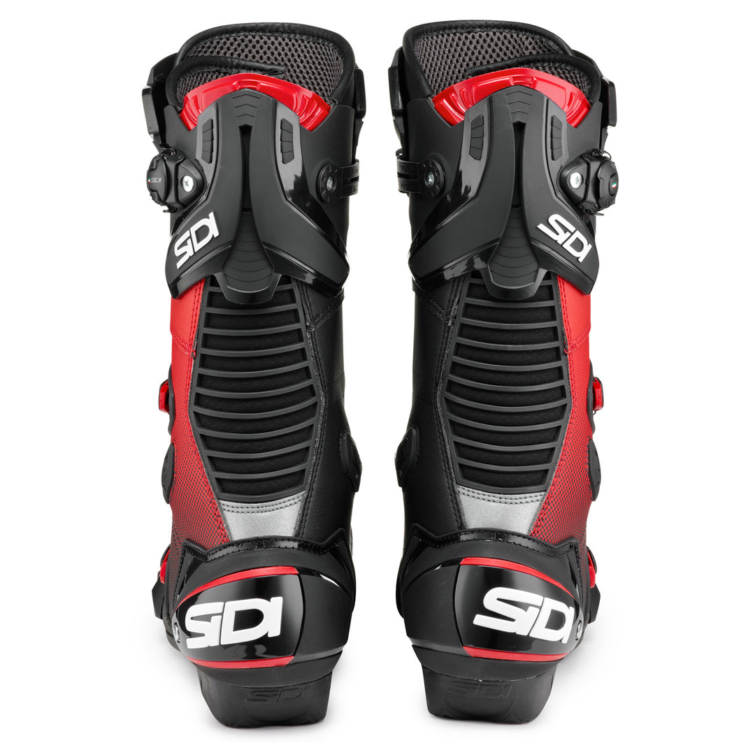 Sidi Mag-1 Boots Black/Red - Rear View of Pair