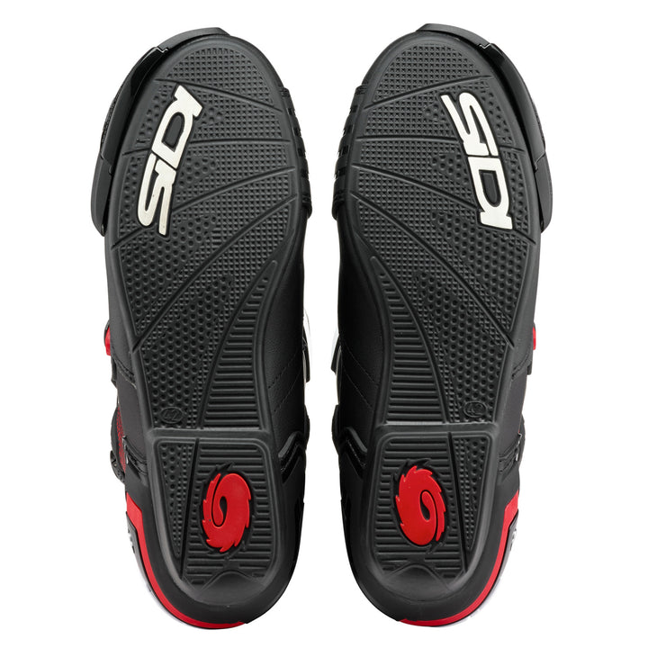 Sidi Mag-1 Boots Black/Red - Sole View of Pair