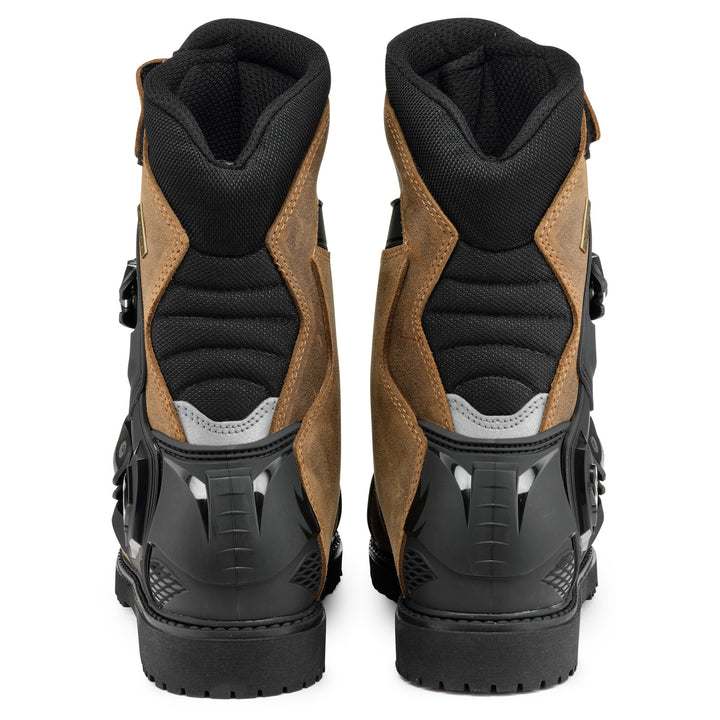 Sidi Mid Adventure 2 Gore Boots Tobacco - Rear View of Pair
