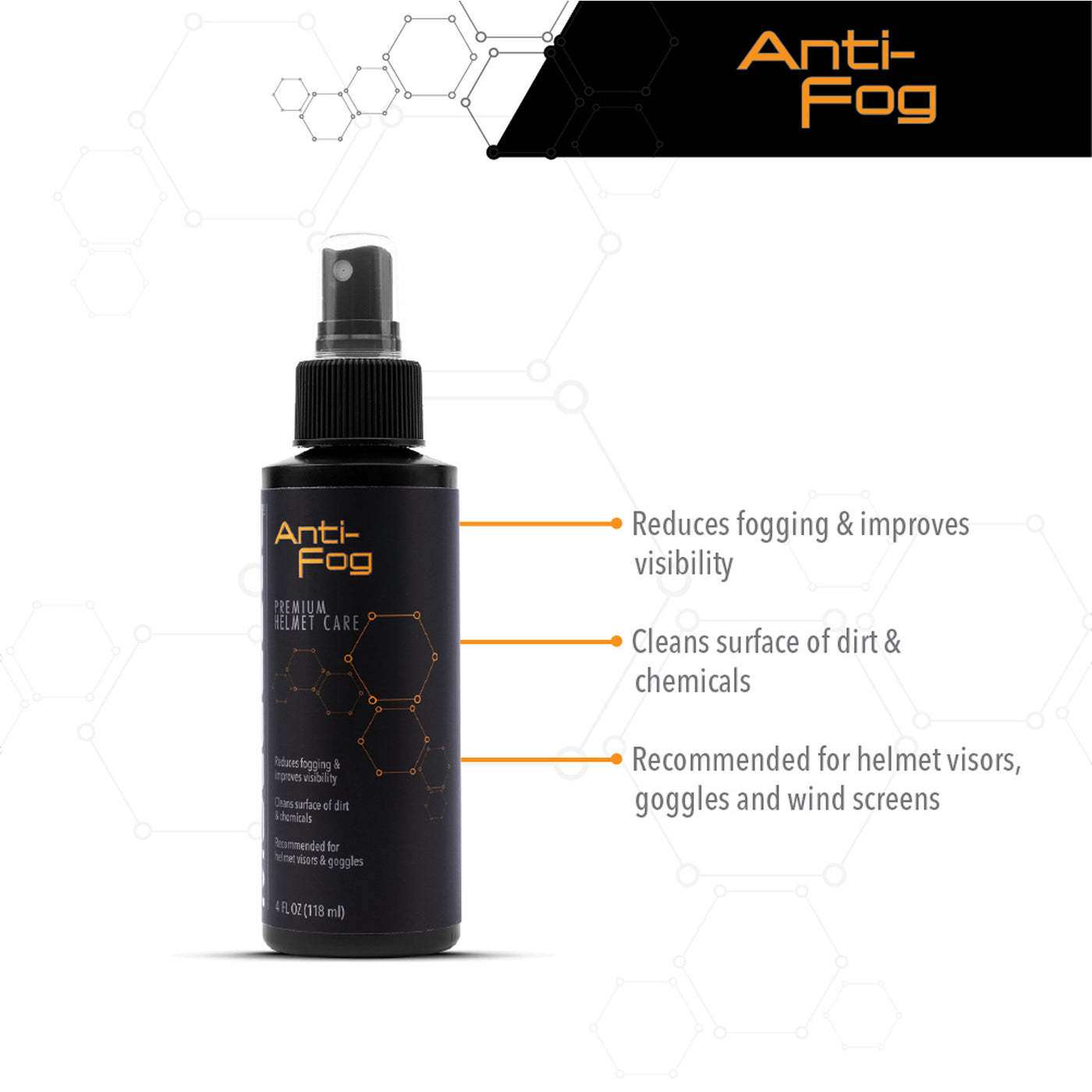 Molecule Helmet Anti-Fog 4 oz Sprayer