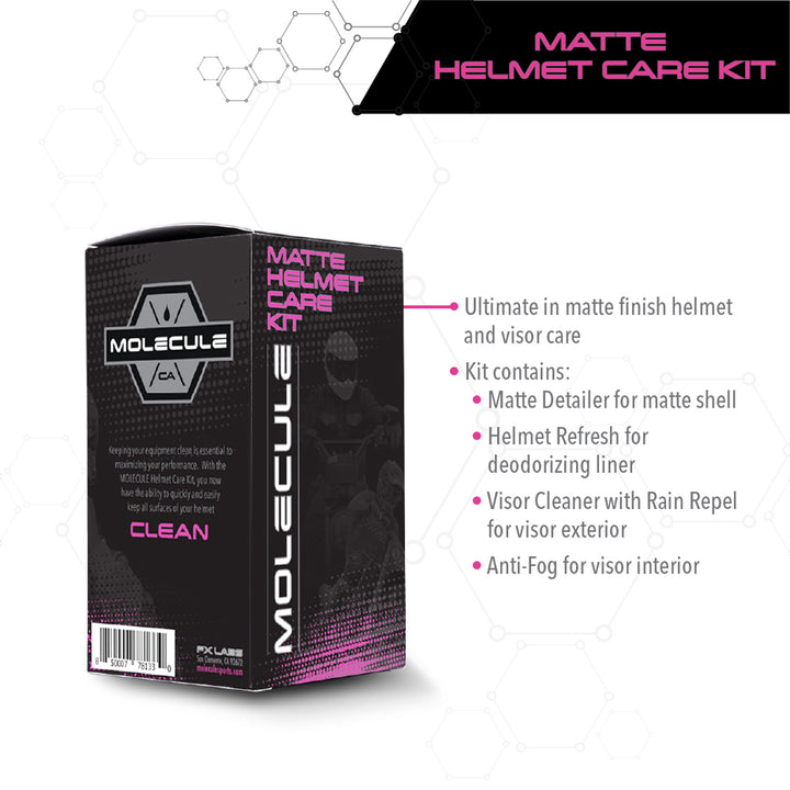 Molecule Helmet Care Kit Matte - Info Graphic
