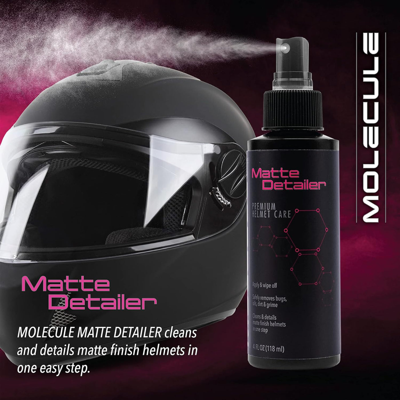 Molecule Helmet Matte Detailer 4 oz Sprayer