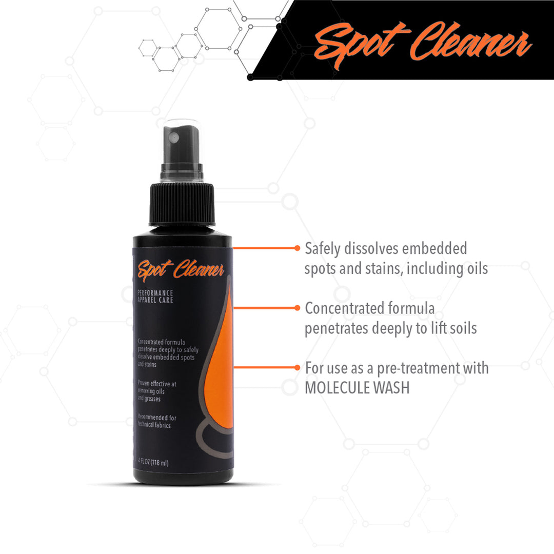 Molecule Apparel Spot Cleaner 4 oz Sprayer - Info Graphic