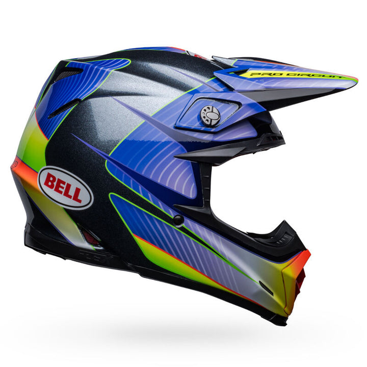 Bell Moto-9S Flex Pro Circuit Replica 23 Helmet Gloss Silver/Metallic Flake - Right Side View