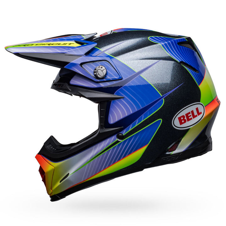 Bell Moto-9S Flex Pro Circuit Replica 23 Helmet Gloss Silver/Metallic Flake - Left Side View