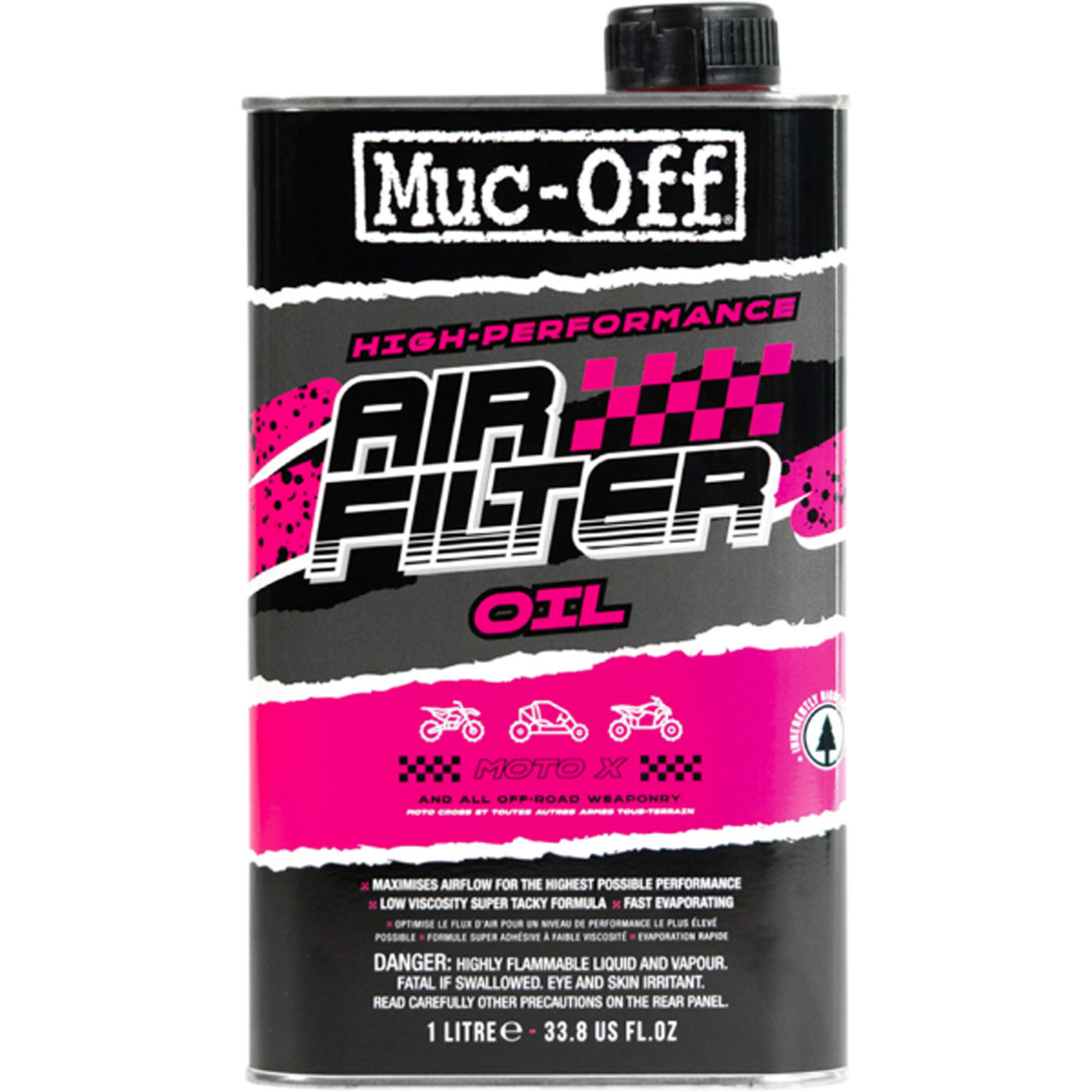 Muc-Off Foam Air Filter Oil - 1L - Front View of Bottle