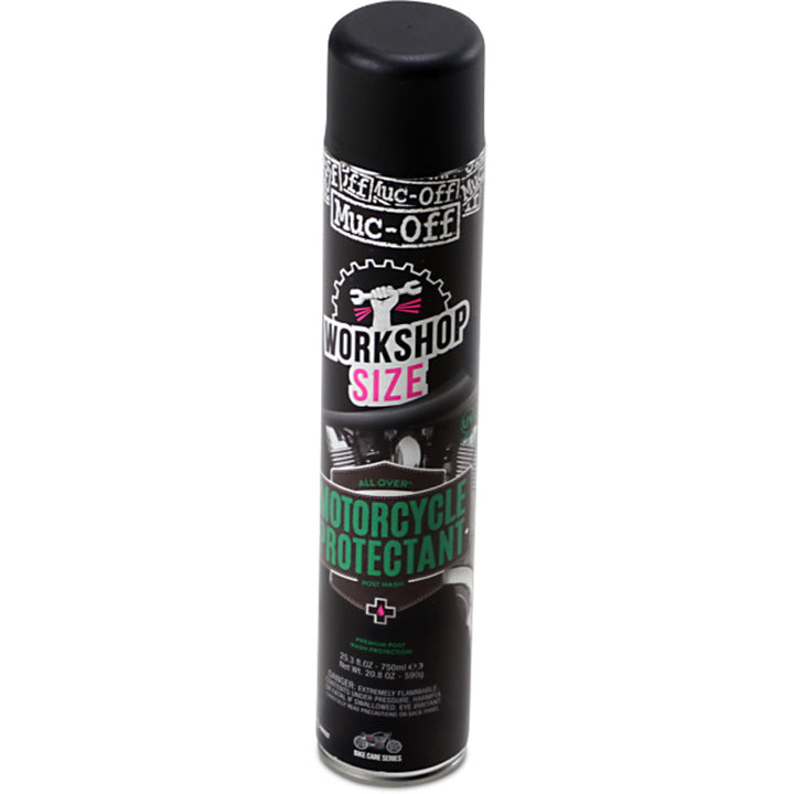 Muc-Off Motorcycle Protectant 750ml - Angled Front View of Can