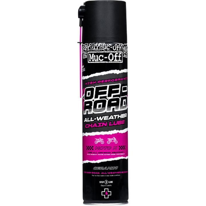Muc-Off Offroad All-Weather Chain Lube - 400ml - Front View of Can