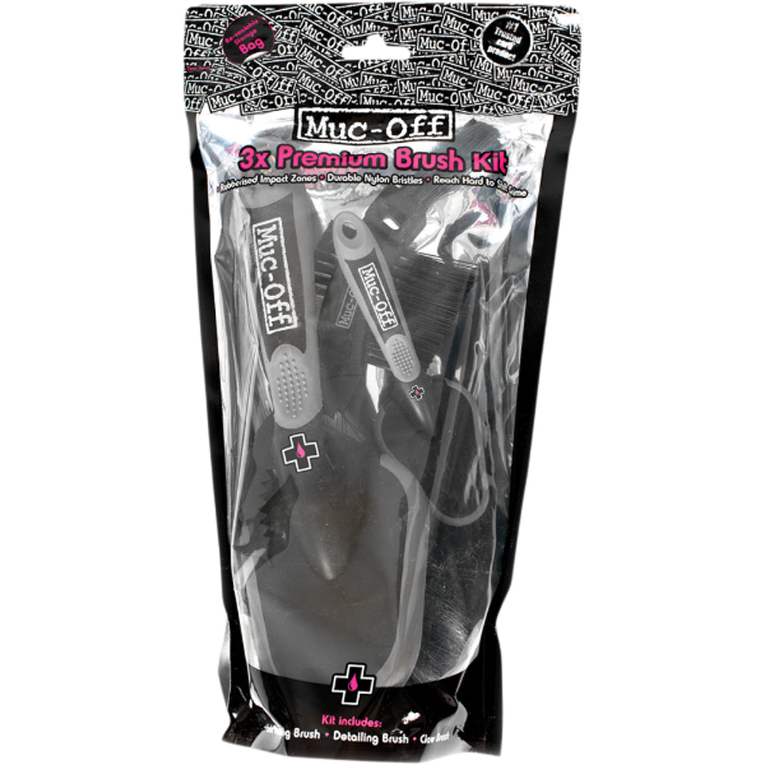 Muc-Off Premium Brush Kit 3-Piece Set - Front View of Packaging
